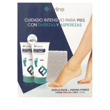 Farline Crema Pies Urea Duplo 2x150ml + Piedra Pomez