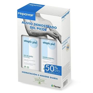 Repavar Atopic Piel Gel de Baño 750ml + Locion Corporal 500ml