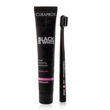 Curaprox Black is White Pasta Dental Blanqueadora + Cepillo