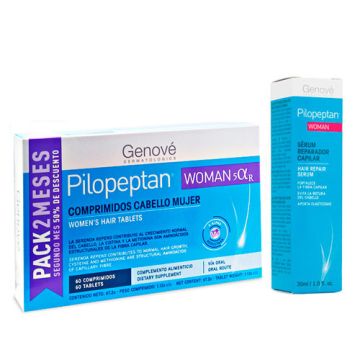 Pilopeptan Woman 5 Alfa R 60Comp + Serum Reparador 30ml