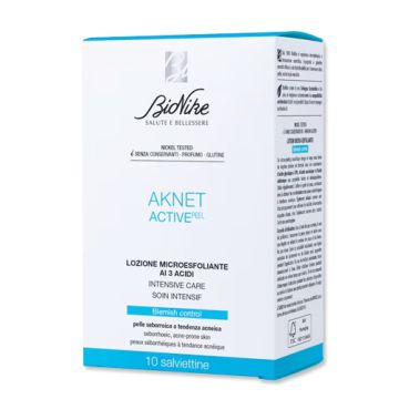 Bionike Aknet Active Peel Locion Microexfoliante 10 Toallitas