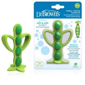 Dr Browns Mordedor-Cepillo de Dientes Aprendizaje Guisantes 3M+