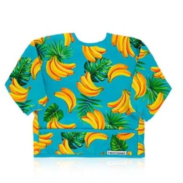 Twistshake Babero Manga Larga Platanos 6M+