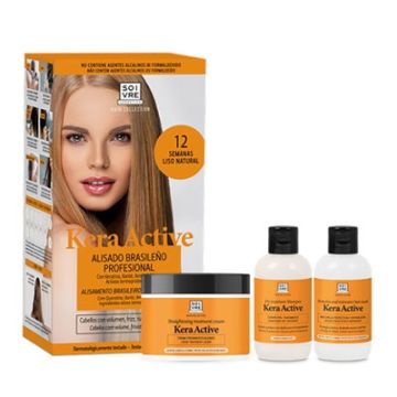 Soivre Kera Active Kit Alisado Brasileño Profesional 3 Productos