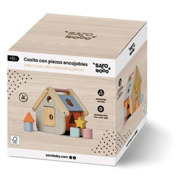 Saro Wood Casita con Piezas Encajables 1Ud