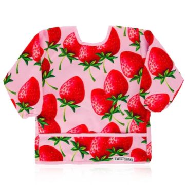 Twistshake Babero Manga Larga Fresas 6M+