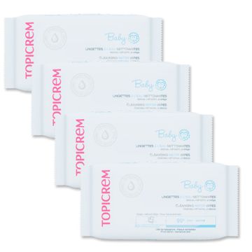 Topicrem Baby Toallitas al Agua Pack 4x60Uds