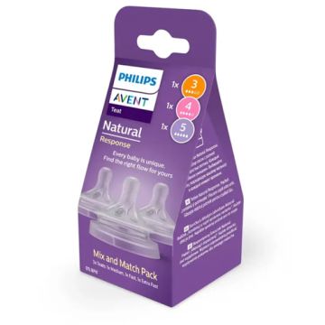 Avent Natural Response Tetina Flujo 3 1Ud Flujo 4 1Ud Flujo 5 1Ud