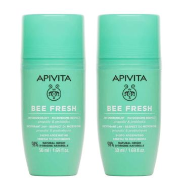Apivita Bee Fresh Desodorante 24h Roll-On Duplo 2x50ml