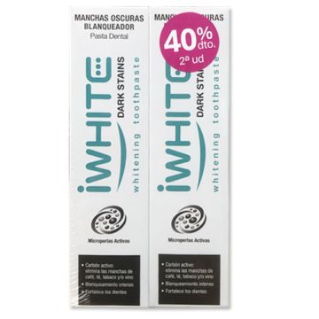 Iwhite Pasta Dental Blanqueadora Manchas Oscuras Duplo 2x75ml Iwhite Pasta Dental Blanqueadora Manchas Oscuras Duplo 2x75ml