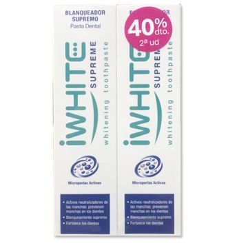 Iwhite Pasta Dental Blanqueadora Supremo Duplo 2x75ml Iwhite Pasta Dental Blanqueadora Supremo Duplo 2x75ml