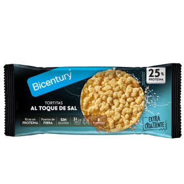 Bicentury Tortita Proteina Toque de Sal 8Uds