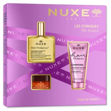 Nuxe Huile Prodigieuse Aceite 50ml + Champu 50ml+Balsamo 15ml
