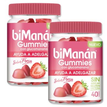 Bimanan Glucomanano Sabor Fresa Duplo 2x40 Gummies