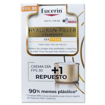 Eucerin Hyaluron-Filler Elasticity Crema Dia Spf30 50ml + Recarga