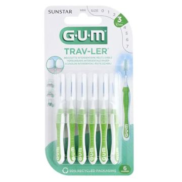 Gum Proxabrush Viaje 1414 Cep Interdental Ultrafino Conico 6Uds