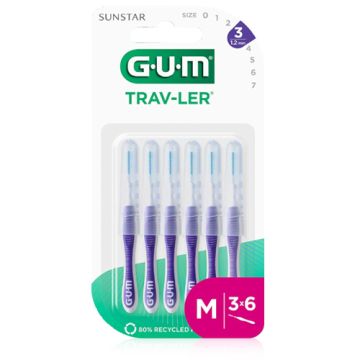 Gum Proxabrush Viaje 1512 Cepillo Inter Extrafino Cilindrico 6Uds