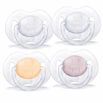 Avent Chupete Silicona Transparente 0-6m+ 2Uds