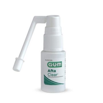 Gum Afta Clear Spray Alivio Eficaz Lesiones Bucales 15ml Gum Afta Clear Spray Alivio Eficaz Lesiones Bucales 15ml