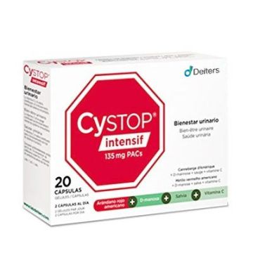 Cystop Intensif 135mg PACs Vias Urinarias 20 Capsulas