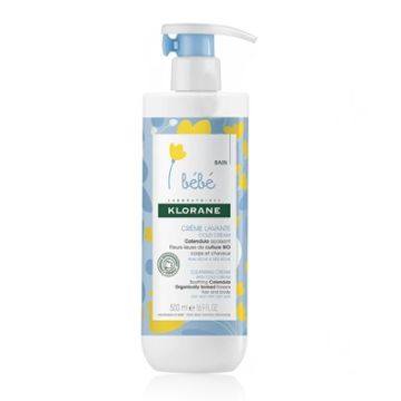 Klorane Bebe Crema Limpiadora Cuerpo y Cabello Piel Seca 500ml