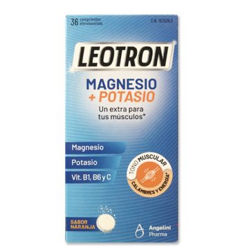 Angelini Leotron Magnesio+Potasio Sabor Naranja 36 Comp Eferv