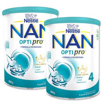 Nestle Nan Optipro 4 Leche Crecimiento Duplo 2x800gr