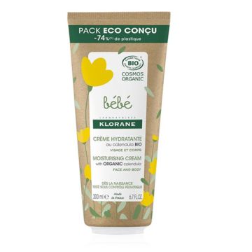 Klorane Bebe Crema Hidratante Cara Cuerpo Piel Normal-Seca 200ml