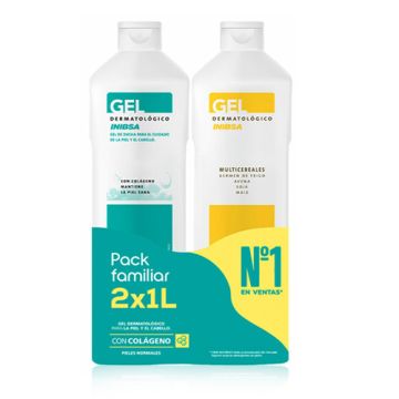 Inibsa Gel Dermatologo con Colageno 1L + Gel Multicereales 1L