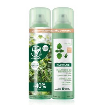 Klorane Champu Seco Seborreductor Color Ortiga Duplo 2x150ml