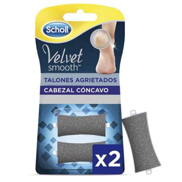 Scholl Velvet Smooth Talones Agrietados Recambio Cabezal 2Uds