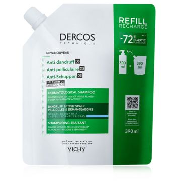Vichy Dercos Anticaspa Champu Cabello Normal-Grasa Recarga 390ml