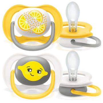 Avent Chupete Silicona Ultra Air Happy Frutas 6-18m 2 Uds 