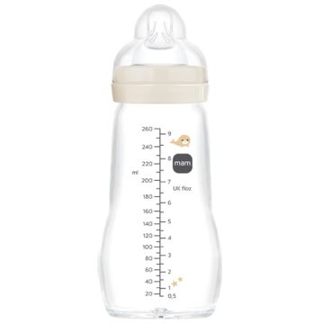 MAM Feel Good Biberon Cristal Marron 2M+ 260ml