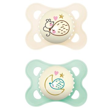 Mam Original Night Chupete Nocturno Azul-Beige 2-6m 2Uds