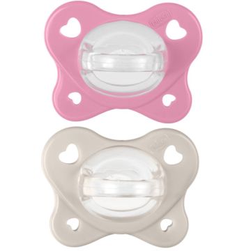 Chicco Physio Forma Dual Soft Chupete Rosa-Gris 6-16m 2Uds