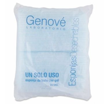 Genove Esponjas de Baño con Gel Desechables 24Uds