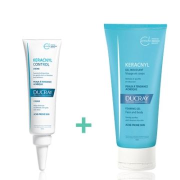 Ducray Keracnyl Control Crema 30ml + Gel Limpiador 200ml