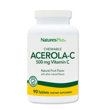 Natures Plus Acerola-C 500mg Vitamina C 90Comp. Masticables