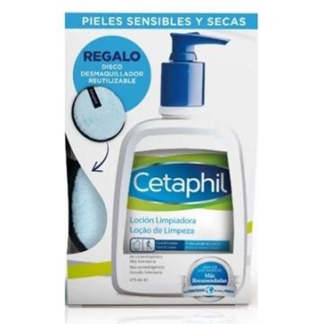 Cetaphil Locion Limpiadora 473ml + Disco Desmaquillador
