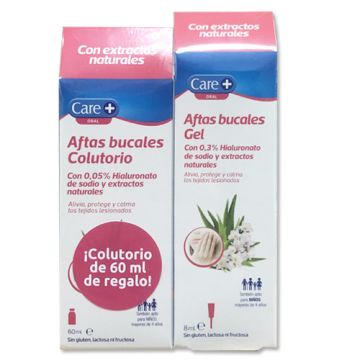 Care+ Aftas Bucales Gel 8ml + Colutorio 60ml 