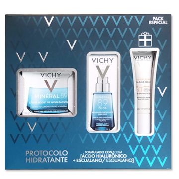 Vichy Mineral 89 Crema 50ml + C. Ojos 50ml + UV-Age Spf50+ 15ml