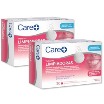 Care+ Oral Tabletas Limpiadoras Duplo 2x30 Uds