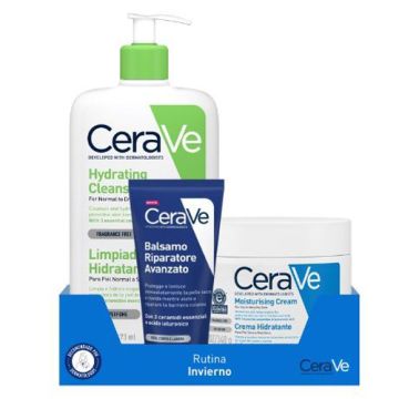 Cerave Limpiador 1l + Crema Hidratante 453gr + Balsamo 142gr