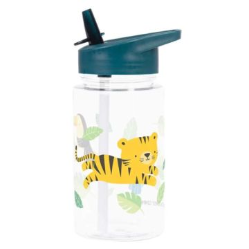 A Little Lovely Botella con Pajita Tigre Selva 450ml