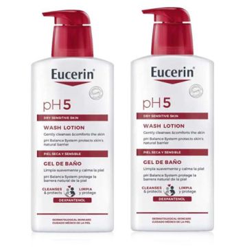 Eucerin Ph5 Gel de Baño Piel Seca-Sensible Duplo 2x400ml