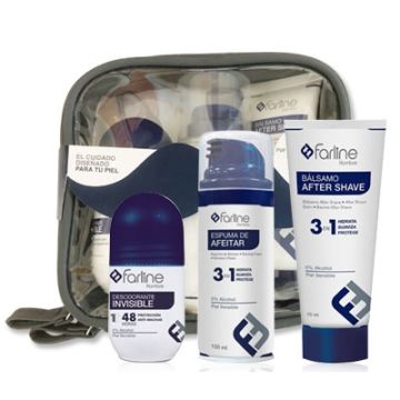 Farline Hombre Neceser Afeitado 3 Productos