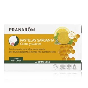 Pranarom Aromaforce Pastillas Garganta Sabor Miel-Limon 24 Uds