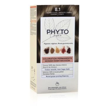 Phyto Color Tinte Permanente 8.1 Rubio Claro Ceniza