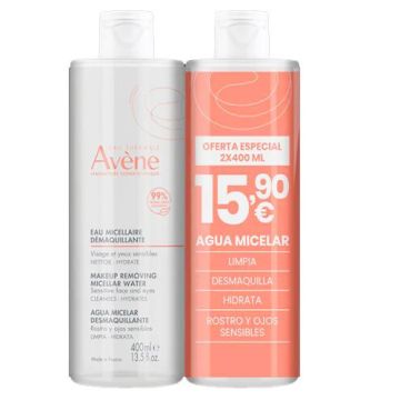Avene Agua Micelar Desmaquillante Piel Sensible Duplo 2x400ml